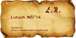Lutsch Márk névjegykártya